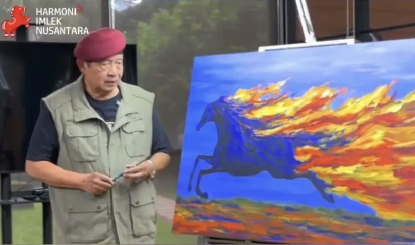 Raja Batu Bara Low Tuck Kwong Beli Lukisan “Kuda Api” Karya SBY Rp6,5 Miliar di Lelang Imlek Demokrat