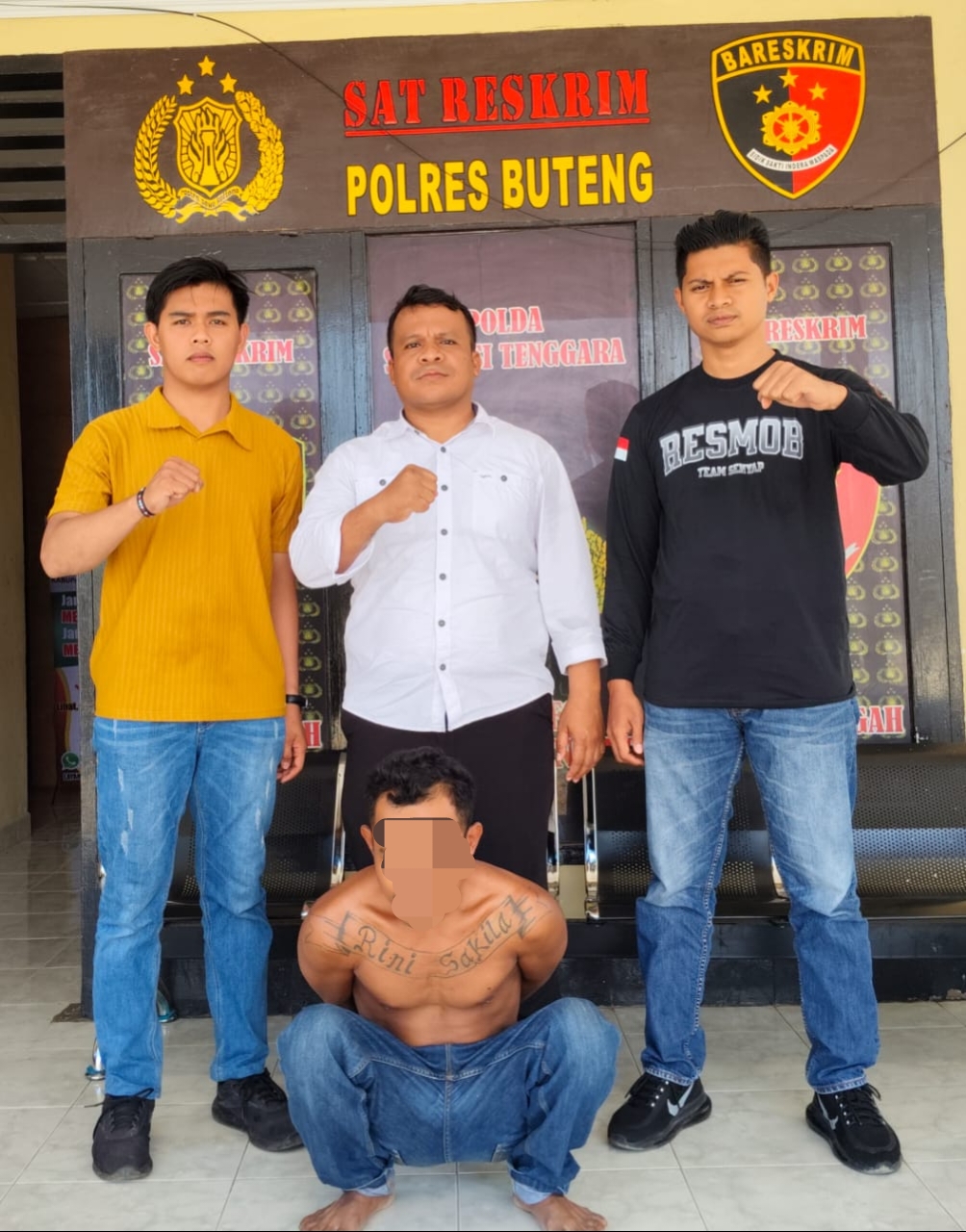 Pelaku penikaman telah dibekuk Tim Resmob Polres Buton Tengah di Kelurahan Tolandona