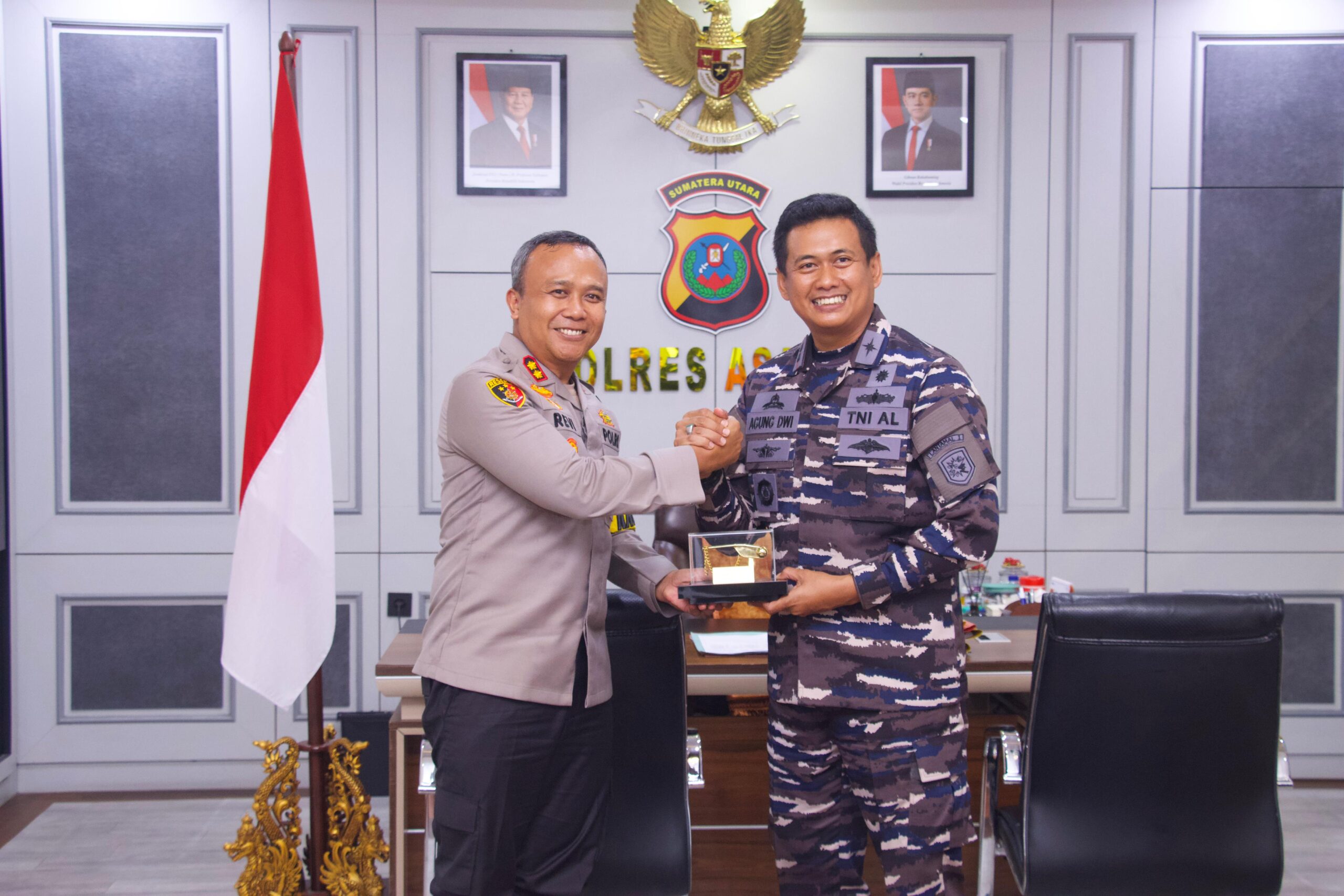 Kapolres Asahan Terima Kunjungan Silaturahmi dari Danlanal Tanjung Balai Asahan