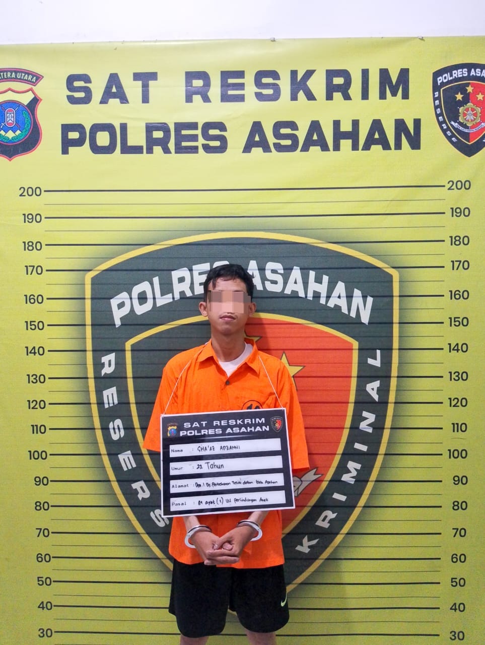 Polres Asahan Tangkap Pelaku Persetubuhan Terhadap Anak di Teluk Dalam