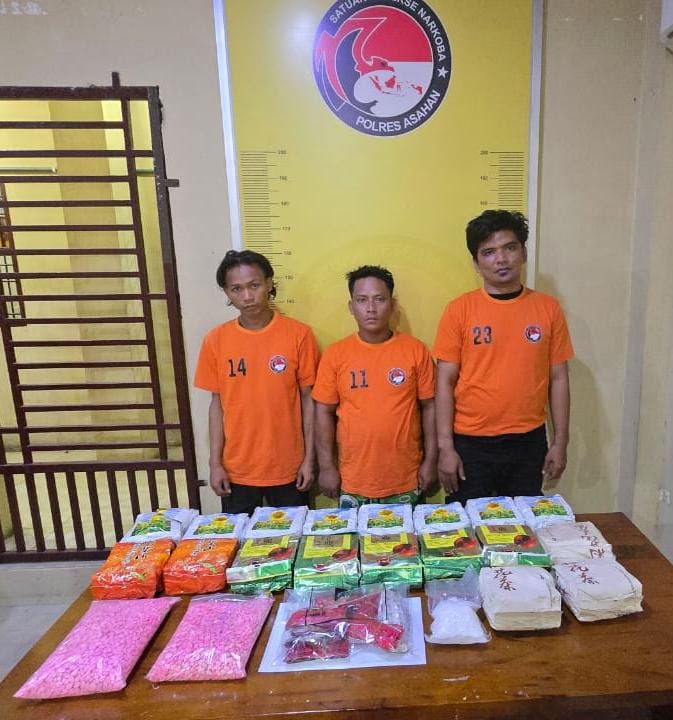 Sat Narkoba Polres Asahan Gagalkan Penyelundupan 18 Kg Sabu, 7.000 Ekstasi dan 3.000 Happy Five di Tanjung Balai